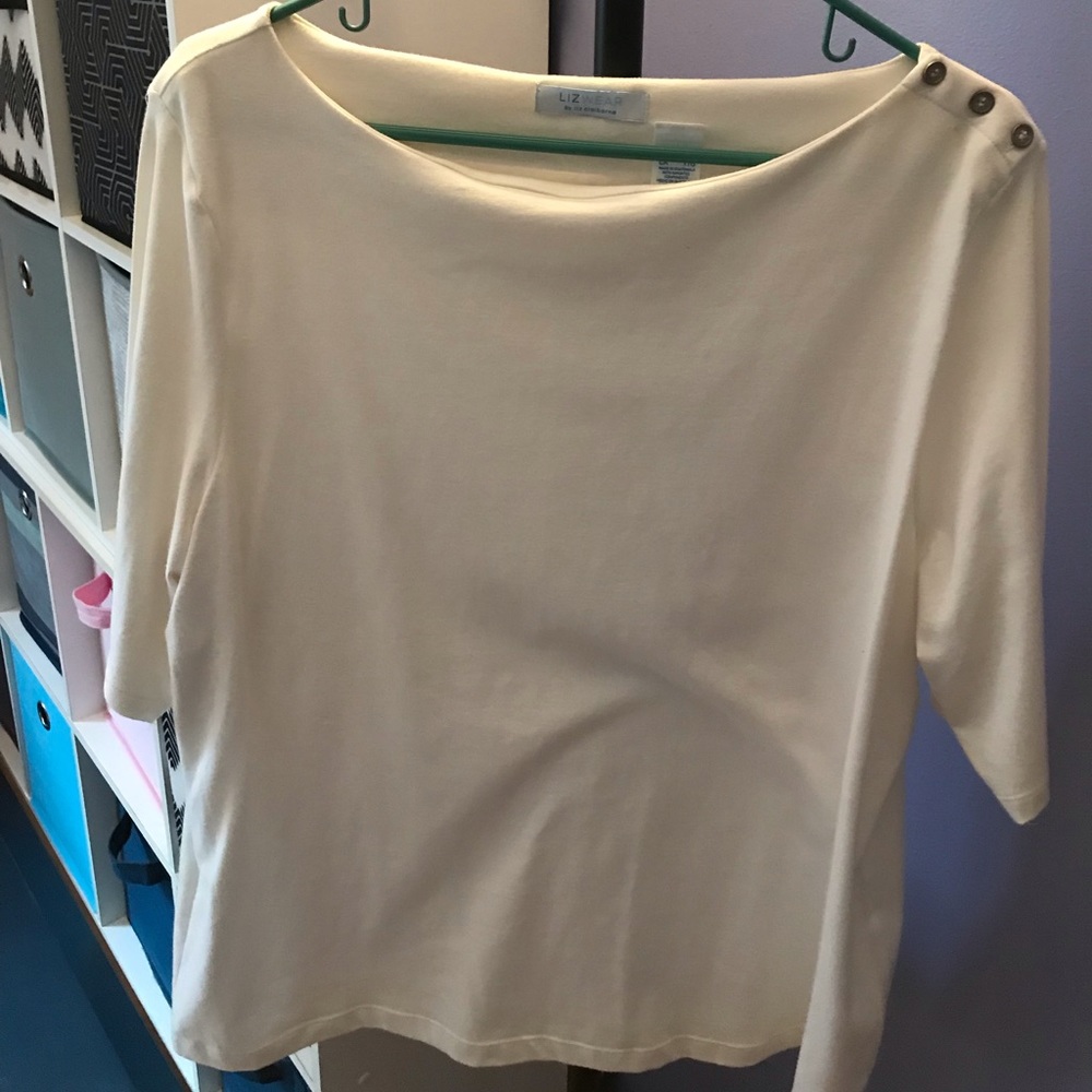 Liz Wear boat neck top
